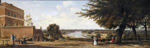Blick vom Richmond Hill mit Wick links, 1837 von George Hilditch
