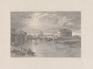 Rom; Brücke und Schloss St. Angelo am Tiber von George Hollis