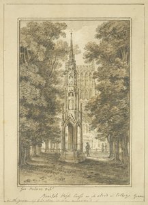 Bristol High Cross, wie es 1763 auf College Green stand von George Holmes