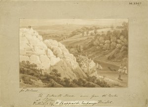 Hotwell House von den Clifton Rocks, ca. 1815