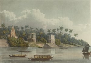 Hindoo-Pagoden unterhalb von Barrackpore am Ganges von George Hunt