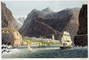Die Straßen, St. Helena, graviert von Robert Havell (1793-1878) 1815
