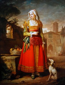 Porträt einer Dame in italienischer Tracht