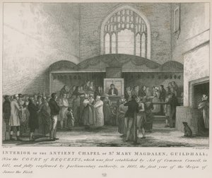 Innenraum der alten Kapelle St. Maria Magdalena, Guildhall von George Jones