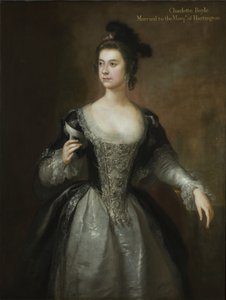 Porträt von Lady Charlotte Boyle, Baroness Clifford und Marchioness of Hartington, ca. 1748-56 von George Knapton