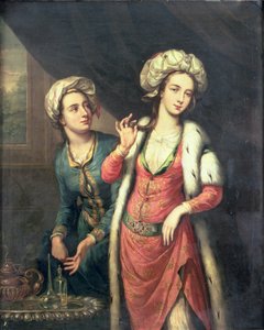 Porträt einer Dame, vermutlich Lady Mary Wortley Montagu von George Knapton