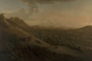 Box Hill, Surrey, mit Dorking in der Ferne