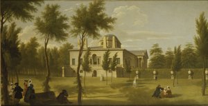 Ansicht der Chiswick Villa vom Rasen, ca. 1735
