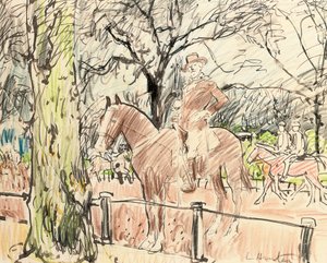 Don Roberto Cunninghame Graham in Rotten Row, Hyde Park von George Leslie Hunter