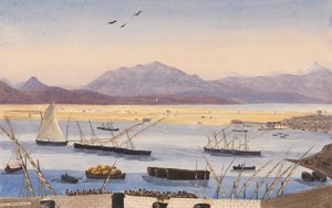 Teil der Bucht von Gibraltar, die spanischen Linien von George Lothian Hall
