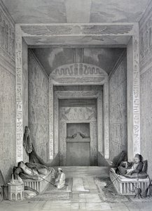 Innenraum eines Tempels, Ägypten, 19. Jahrhundert von George Moore