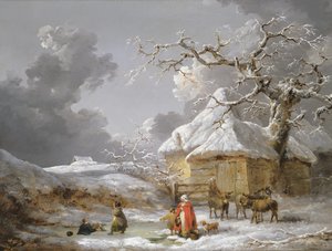 Ein Sturz auf dem Eis von George Morland