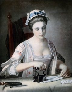 Eine Magd beim Bügeln, 18. Jahrhundert von George Morland