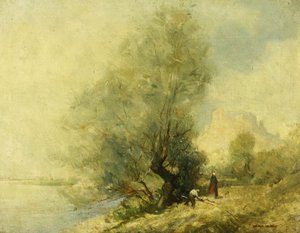 An der Seine nahe Chateau Gaillard bei Les Andeleys zwischen Rouen und Paris