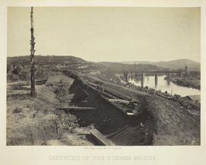 Verteidigungen der Etawah-Brücke von George N. Barnard