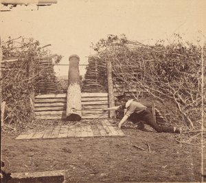 Quaker Gun, Centreville, Virginia, März 1862 von George N. Barnard