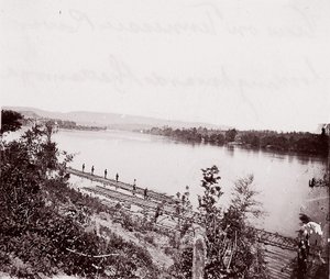Blick auf den Tennessee River in Richtung Chattanooga, ca. 1864 von George N. Barnard