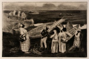 Boote und Einheimische von George Overbury Pop Hart