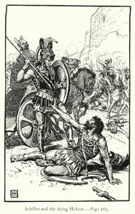 Die Ilias: Achilles und der sterbende Hektor von George Percy Jacomb Hood