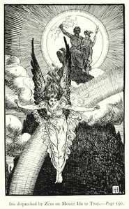 Die Ilias: Iris wird von Zeus auf dem Berg Ida nach Troja geschickt von George Percy Jacomb Hood