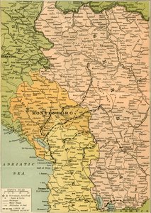 Karte zur Veranschaulichung des serbischen Rückzugs, 1919 von George Philip and Son Ltd