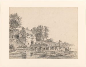 Ansicht des Tores von Schloss Buren von George Pieter Westenberg