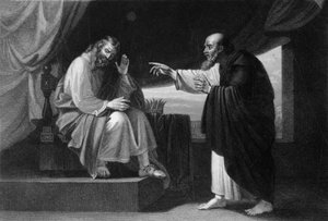 Und Nathan sagte zu David, Du bist der Mann, um 1840 von George Presbury