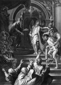 Sie schrien: Kreuzige ihn, kreuzige ihn, um 1840 von George Presbury