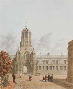 Tom Tower, Christ Church von Pembroke Square, Oxford, 1849 von George Pyne