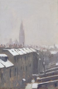 Duke Street im Schnee, Edinburgh, 1870 von George Reid