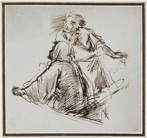 Zwei männliche Figuren von George Richmond