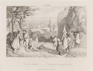 Rückkehr von der Arbeit, Havre, ca. 1821 von George Robert Lewis