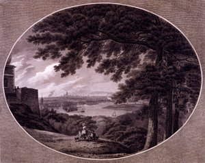 Eine Südansicht der Städte London und Westminster von Denmark Hill in Camberwell von George Robinson