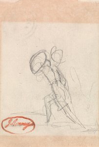 Stürmende Figur mit Schild von George Romney