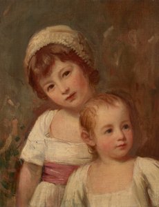 Porträt von zwei Kindern, Halbfigur
