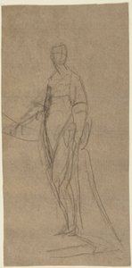 Porträtstudie einer stehenden Frau von George Romney