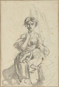 Sitzende weibliche Figur von George Romney