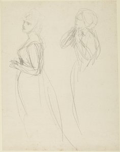 Zwei Studien einer stehenden Frau von George Romney