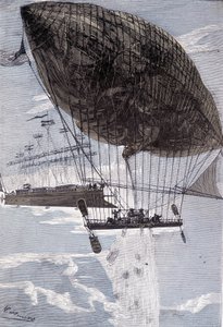 Der Albatros schloss sich dem Go-a-Head an (Seite 216) in „Robur der Eroberer“ von Jules Verne von George Roux