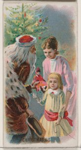 Weihnachten, Vereinigte Staaten, aus der Feiertagsserie N80 für Duke-Zigaretten, 1890