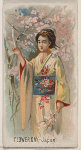 Blumentag, Japan, aus der Feiertagsserie N80 für Duke-Zigaretten, 1890