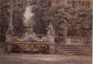 Im Wald, Villa Corsini, Florenz von George Samuel Elgood
