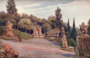 Oberer Terrasse, Villa Imperiale, Genua von George Samuel Elgood