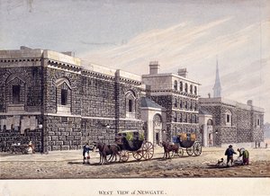 Newgate-Gefängnis, Old Bailey, London, ca. 1815