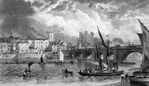 Rochester Brücke, graviert von H. Adlard, ca. 1830 von George Shepherd