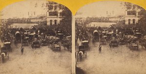Empfang der japanischen Botschaft am Battery, 1860