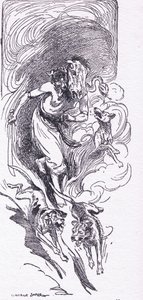 Brimo die wilde Hexenjägerin, aus Die Helden, veröffentlicht von George Allen und Unwin 1929 von George Soper