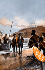 Captain Cooks erste Landung in Botany Bay