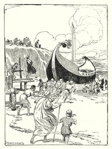 Jason und die Argonauten: "Das gute Schiff Argo sprang vom Sand auf die Rollen und stürzte vorwärts wie ein tapferes Pferd" von George Soper
