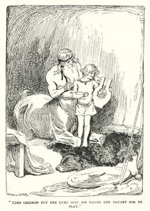 Jason und die Argonauten: "Dann legte Cheiron ihm die Leier in die Hände und lehrte ihn spielen" von George Soper